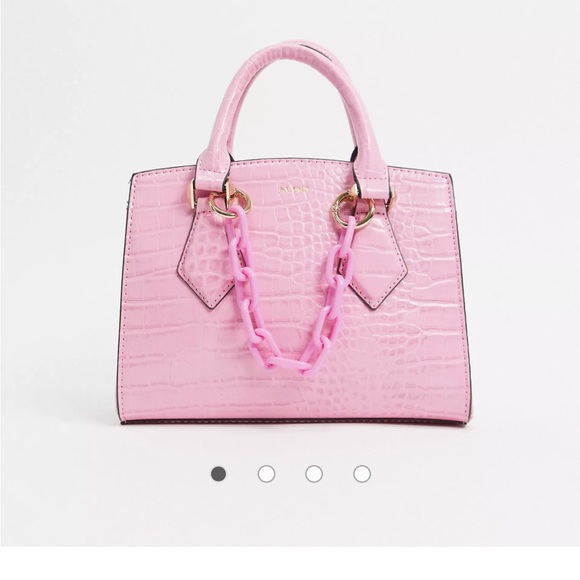 NWOT Aldo Pink Faux Croc Pink Purse - Picture 6 of 6